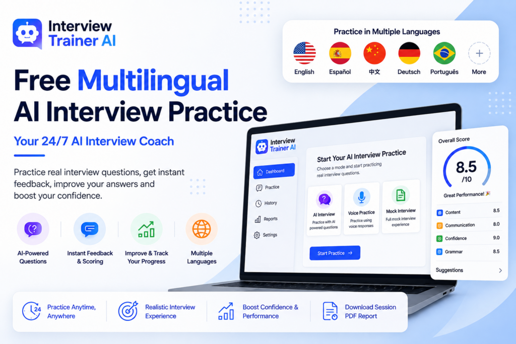 Free Multilingual Mock Interview Practice Tool